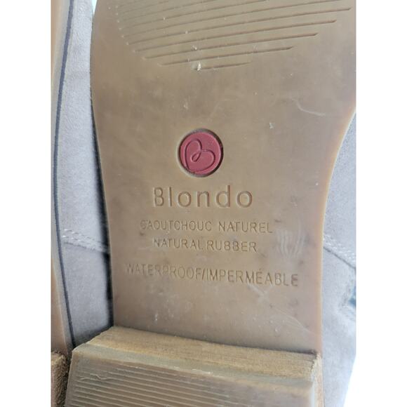 Blondo Ankle Booties Liam B5859-MSH Tan Suede Waterproof Side Zip Womens Sz 8.5M - Picture 10 of 11